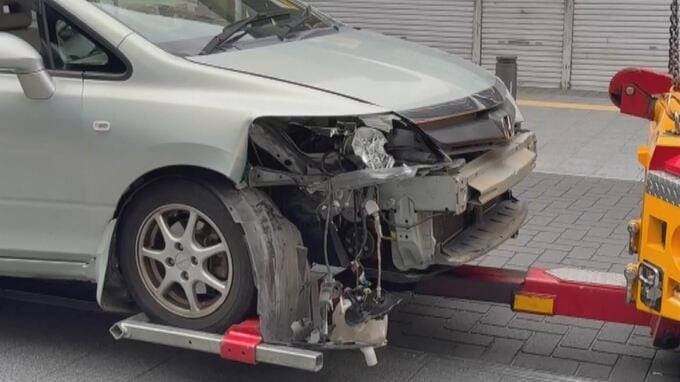 中心街でガードポールに衝突する事故　酒気帯び運転の疑い　自称・飲食業の男を現行犯逮捕　山梨・甲府|TBS NEWS DIG