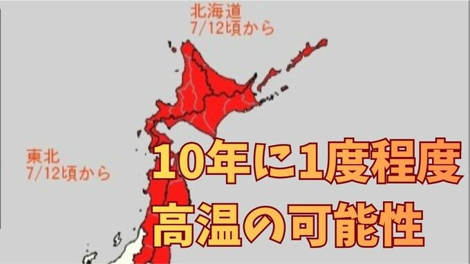 【高温に注意】12日頃から10年に1度程度の著しい高温になる可能性　北海道・東北は農作物の管理や熱中症対策などに注意を　気象庁「早期天候情報発表」|TBS NEWS DIG