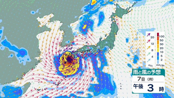 【台風6号】沖縄で猛烈な風　急旋回してＶ字ターン…7日には九州の南に達するおそれ　西日本・東日本に近づく可能性も【8月7日にかけての雨風シミュレーション】　|　BSSニュース | BSS山陰放送