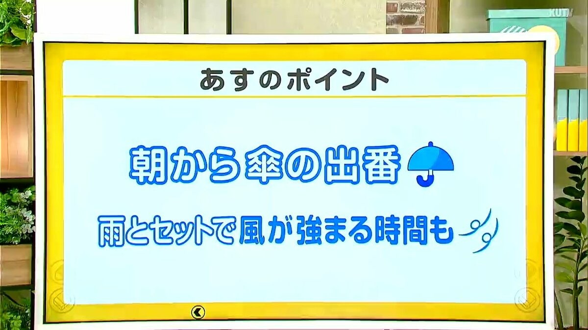 高知の天気　１８日　広い範囲で傘の出番　雨風強まる時間も　山岸拓気象予報士が解説