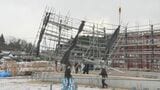 工事現場の足場崩れる…松江市では最大瞬間風速27.8メートルを記録　積雪は鳥取20センチ超　寒波ピーク過ぎるも、14日まで高波に注意　|　BSSニュース | BSS山陰放送
