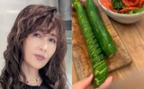 【 工藤静香 】 「伸びるきゅうり!」 作成動画を公開 「切り方を紹介して欲しいと言う声が多かったので」|TBS NEWS DIG