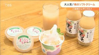大人気！旬を迎えたクリーンピーチのソフトクリームやサンデー 大分・豊後大野市　|　大分のニュース｜OBS NEWS｜大分放送
