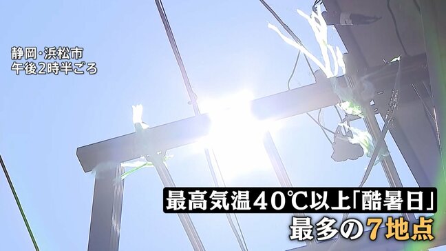猛烈な暑さ 日本列島で“ヒートドームのような現象” 高気圧停滞でドーム状に暖かい空気を蓄積 「酷暑日」7地点すべてが東海地方|TBS NEWS DIG