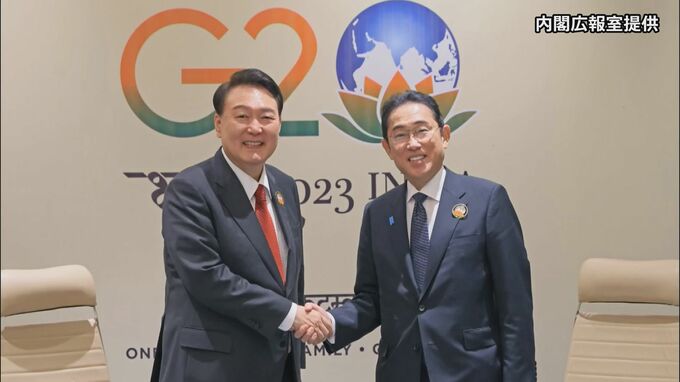 【速報】日韓首脳会談開催　頻繁な意思疎通継続を確認　“日中韓首脳会談に向け調整進める”尹大統領