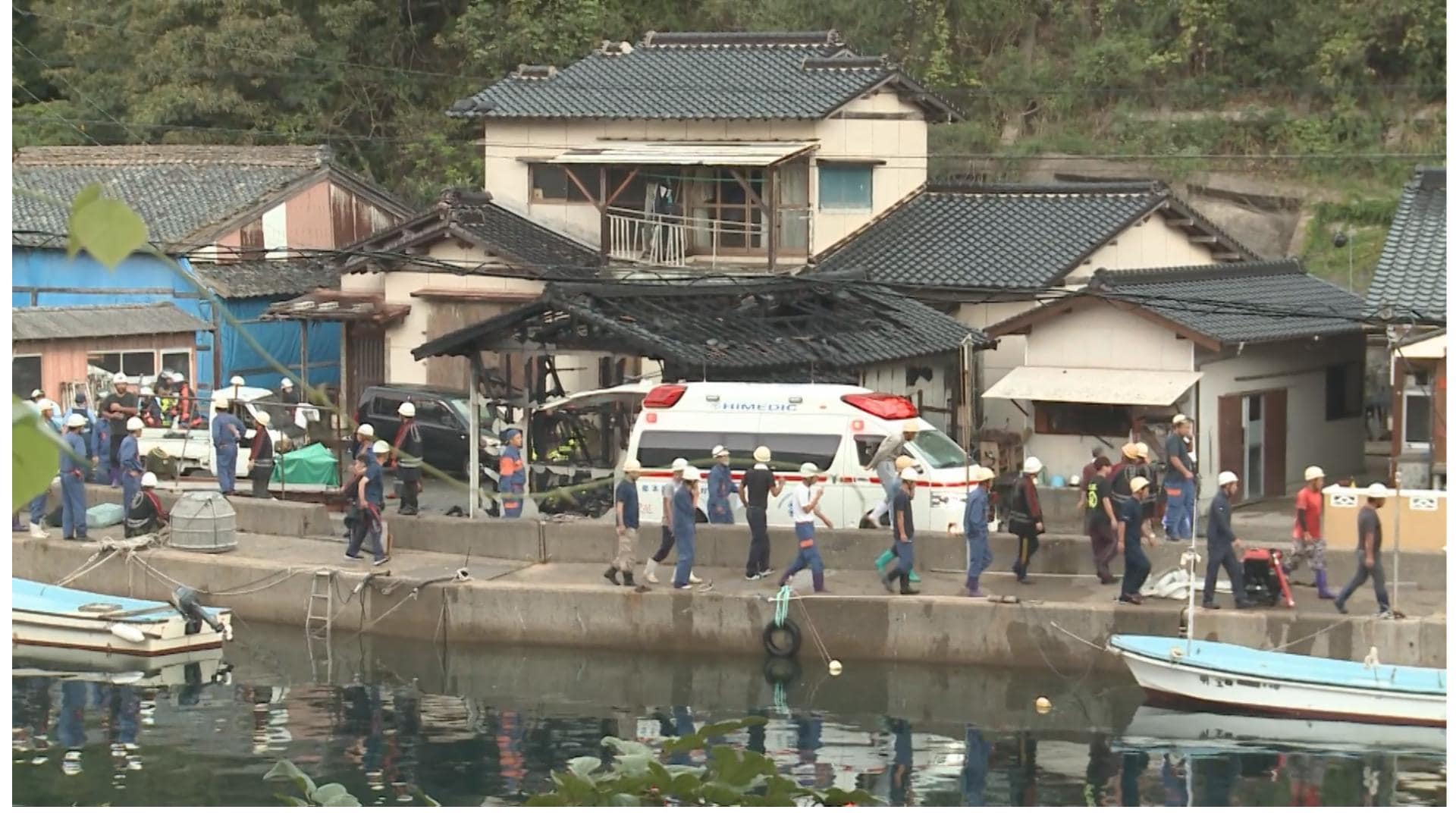 対馬で火災 高齢男性2人がやけど 木造平屋建ての建物全焼 | 長崎の
