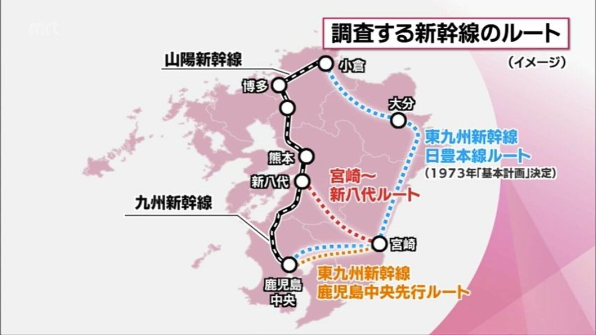 宮崎県が予定する新幹線整備のルート調査 「日豊本線以外のルートも