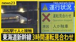 週末の東海道新幹線3時間運転見合わせ…約14万人に影響 浜松駅で線路に立ち入った人と接触し先端が破損【news23】|TBS NEWS DIG