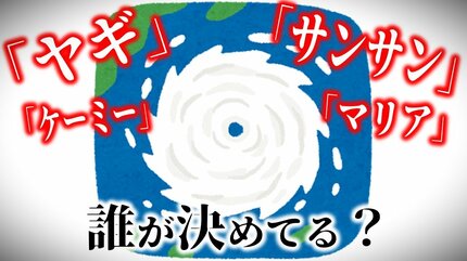 台風の名前】台風11号は「ヤギ」・10号は「サンサン」・5号は「マリア