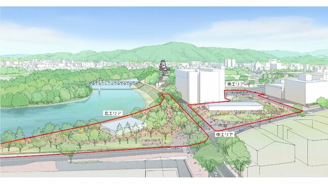 旭川沿いの烏城公園石山地区の整備方針　店舗が入る施設やイベントステージなど2029年度中にオープン予定【岡山】|TBS NEWS DIG