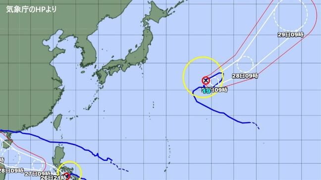 【台風情報】台風20号は今後、強い勢力へ発達、19号は ゆっくり南南西へ【進路予想・土日は？天気予報　雨と風のシミュレーション】|TBS NEWS DIG