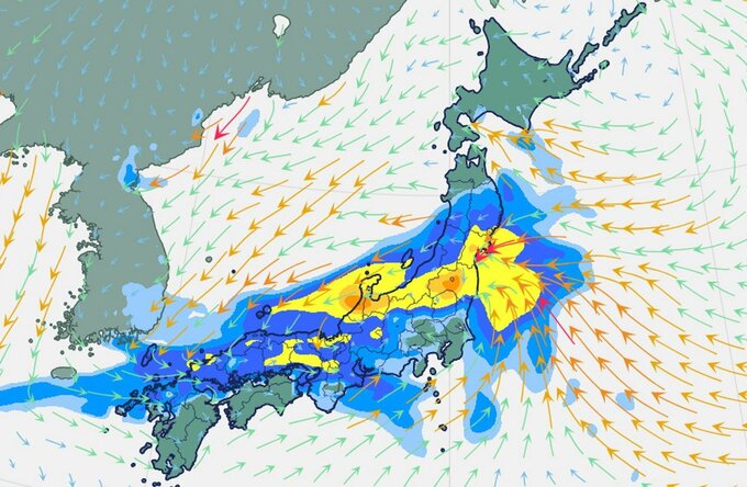 【大雨情報】16日の北陸地方は警報級の大雨の可能性も　富山、石川で24時間に最大100ミリ予測　暖かく湿った空気で大気不安定に…低い土地の浸水などに警戒【雨と風のシミュレーション】　|　富山のニュース｜天気・防災｜チューリップテレビ