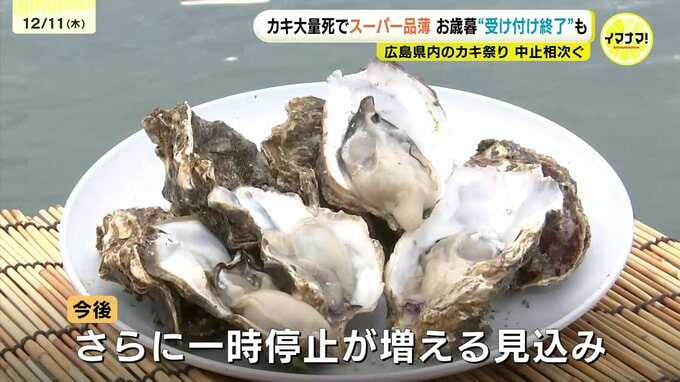  「とても残念」　広島県産のカキ大量死で広がる影響　スーパー品薄　百貨店のお歳暮“受け付け終了”も|TBS NEWS DIG