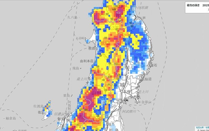 【雪予想・午後5時更新】東北日本海側では『警報級の大雪』となる可能性　大荒れや大しけとなる所も…【大雪と雨のシミュレーション2日正午まで】　|　富山のニュース｜天気・防災｜チューリップテレビ