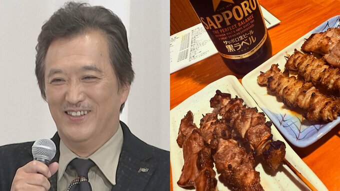 【 大鶴義丹 】舞台『酔いどれ天使』の稽古終わりに馴染みの店で焼きとんに舌鼓 「昭和な水冷マシンで冷やした大瓶は、やはり、味が違う」|TBS NEWS DIG