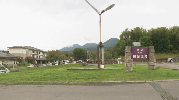 ひっそりとした白金温泉の様子