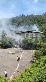 【速報】大山のホテル従業員寮で火災か　消火活動続く　|　BSSニュース | BSS山陰放送