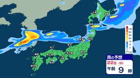 日中の気温上昇などの影響で大気の状態が不安定 関東では1時間30ミリの激しい雨に注意 21日(土)以降は北日本に雨雲が…【3時間ごとの雨シミュレーション・17日正午現在】|TBS NEWS DIG