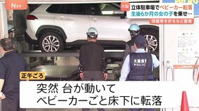 立体駐車場でベビーカーが床下に転落　生後6か月の女の子が頭の骨を折る重傷　突然台が動いて隙間でき…　大阪市北区|TBS NEWS DIG