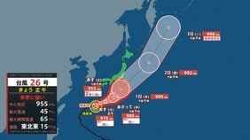 台風26号は水曜後半から木曜に伊豆諸島接近の見込み 再び大雨のおそれ… きょうは全国的にくもりや雨、北日本では落雷や突風に注意【気象予報士解説】|TBS NEWS DIG
