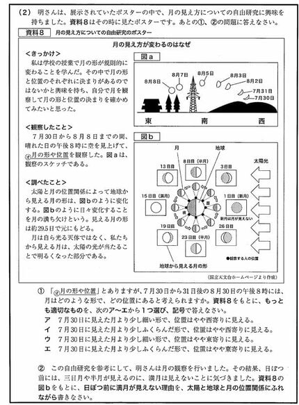 見抜けますか？】中学入試で“出題ミス”月の満ち欠けで明らかな間違い