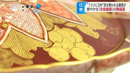 赤絵細描 小紋群蝶図 米久和彦 赤絵細描 小紋群蝶図 米久和彦