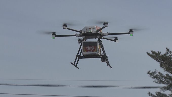 「すごいアツアツのまま、中身もこぼれず…」空飛ぶ“牛丼”ドローンで配達　福島・南相馬市　|　福島のニュース│TUF