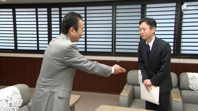 JR東海・丹羽社長と静岡県・鈴木知事会談 県にリニア工事の水資源影響の補償内容とりまとめ要望＝静岡県庁　|　静岡のニュース | SBSNEWS | 静岡放送