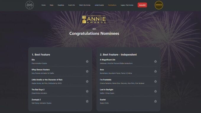 アニメ界のアカデミー賞「アニー賞」に細田守監督の「果てしなきスカーレット」などがノミネート