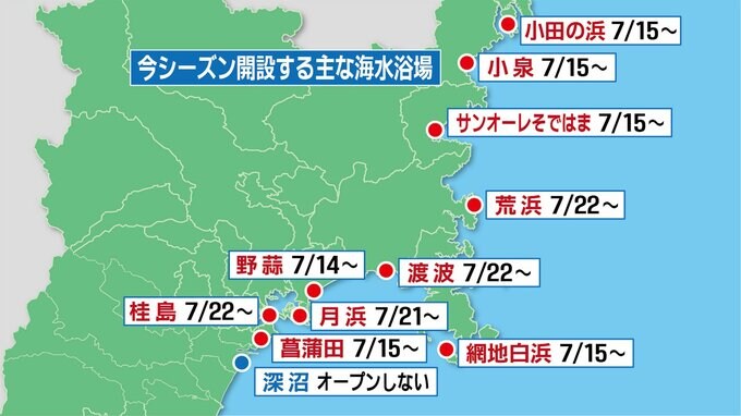 今シーズン開設される「海水浴場」はどこ？　宮城　|　宮城のニュース│tbc NEWS│tbc東北放送