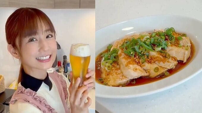 【 小倉優子 】 「鶏むね肉のピリ辛だれ」　レシピ動画を公開　「ダイエットにもぴったり！」「ピリッと香ばしいたれがやみつき」|TBS NEWS DIG