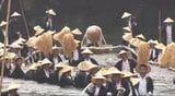 上松町で切り出された御神木 伊勢神宮に到着 伝統の「川曳(かわびき)」威勢の良いかけ声が響き渡る|TBS NEWS DIG