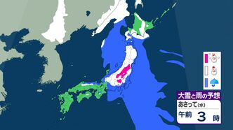 3月だが⋯関東で“大雪”か、南部の平地=東京・神奈川でも積雪のおそれ 北部山地では2日間で最大50cm予想も【雪シミュレーション】|TBS NEWS DIG