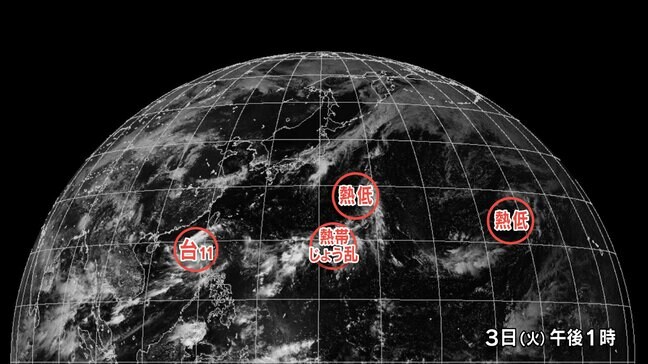 日本の南海上に台風のたまごが続々　たまごの元”熱帯じょう乱”も　９月の台風はさらに危険！|TBS NEWS DIG