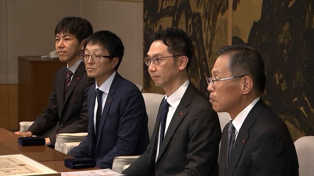 文部科学大臣表彰を受賞した四国化成工業が池田知事に報告 低い温度で接着できる “樹脂硬化剤” 開発【香川】|TBS NEWS DIG