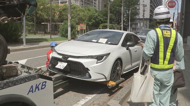 千葉豪雨から6日 千葉市内の幹線道路上の放置車両残り約100台に きょう中に撤去目指し作業進む|TBS NEWS DIG