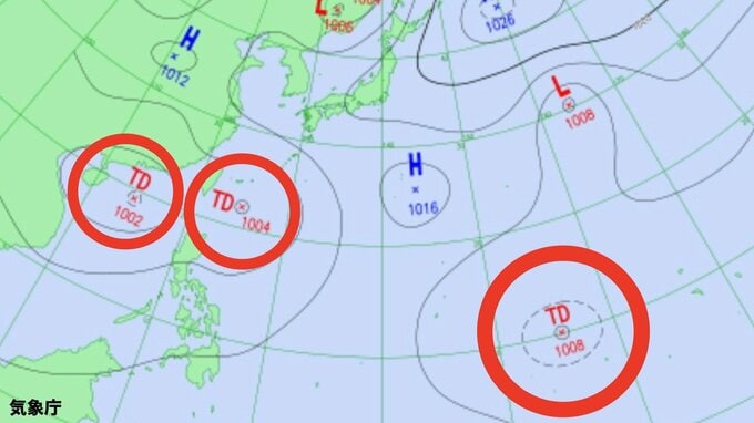 【台風のたまご】19日に「熱帯低気圧」が“3個”発生か、日本への影響は、今後の進路・台風情報に注意...8月28日までの雨・風シミュレーションで確認【気象庁17日天気図】|TBS NEWS DIG