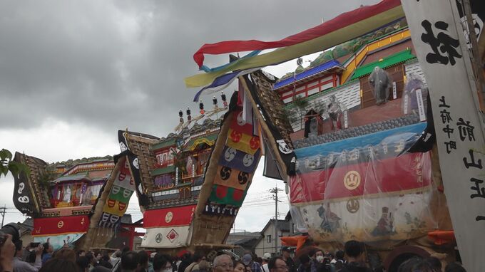 高さ12m・重さ20tの巨大山車が動く！　ユネスコ無形文化遺産「青柏祭」　石川・七尾|TBS NEWS DIG