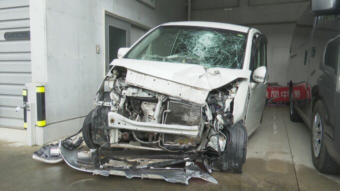 街路樹に衝突した車は大破　19歳女性死亡|TBS NEWS DIG