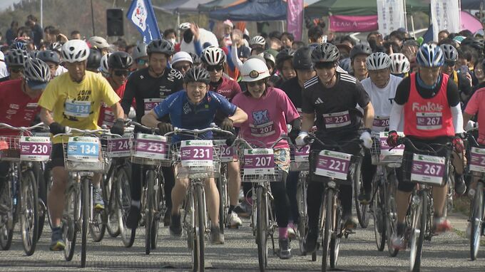 ママチャリ113チームが駆ける！5時間リレー　山口きらら博記念公園で1000人が爽快ラン|TBS NEWS DIG