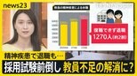 先生が足りない！ 教員採用試験前倒しは解消に繋がる？ 1クラス1人の担任制を廃止し「チーム担任制」を導入した小学校も【news23】|TBS NEWS DIG