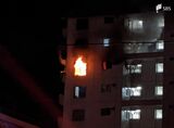 「中層階から黒煙と炎が…」11階建て共同住宅の一室から出火 現在も消火活動続く 1人けがの模様=静岡市駿河区【速報】 | 静岡のニュース | SBSNEWS | 静岡放送