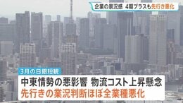 日銀3月短観　企業の景況感4期プラスも先行き悪化　日銀「中東情勢悪化の影響が完全に織り込まれているとは言えない」今後どこまで影響するかが焦点|TBS NEWS DIG