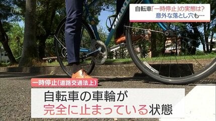 知らなかった」自転車青切符 1ヶ月の最多は一時不停止 足を着かない