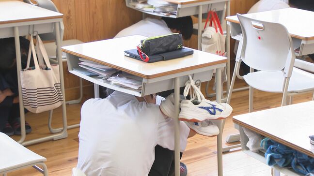 中学校で巨大地震想定の防災訓練 避難場所など確認 大分・由布市|TBS NEWS DIG