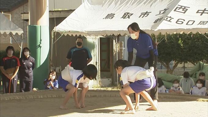土俵入り披露も　３年ぶりに全校そろって「はっけよい！」　|　BSSニュース | BSS山陰放送