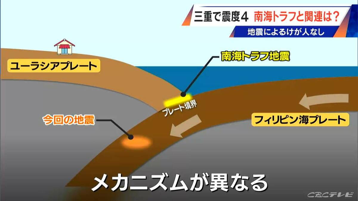 5月2日三重南部での震度4の地震 南海トラフ巨大地震との関係は？ 専門家｢メカニズムが異なる｣