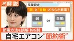 エアコン節約術 どちらが節電? 風量「弱」と「自動」、風向「斜め下」と「水平」【Nスタ解説】|TBS NEWS DIG
