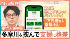 東京と神奈川“多摩川格差”川を挟んで支援が激変？、東京アプリ“登録で1万円”に「ずるい」「平等にして」の声も【Nスタ解説】| TBS CROSS DIG with Bloomberg