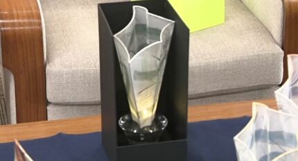 [ 新品　]トロフィー 金沢マラソン2024」入賞者トロフィー完成・友禅染と陶芸の技法を生かす